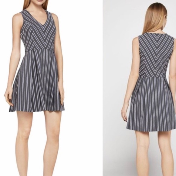 BCBG Gray Stripe Dress - Picture 8 of 8